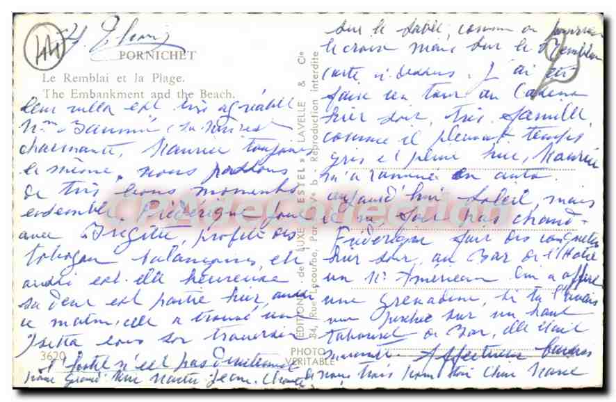 CPA Pornichet Le Remblai Et La Plage — Rückseite