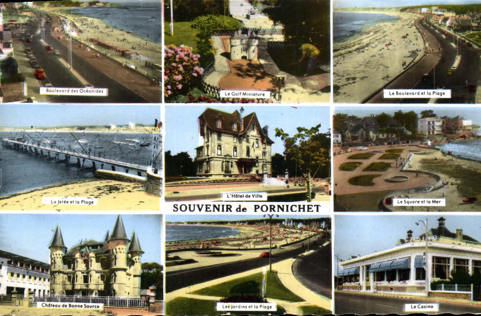 CPA Pornichet La Plage souvenir château de Bonne Source boulevard des oceanides golf casino