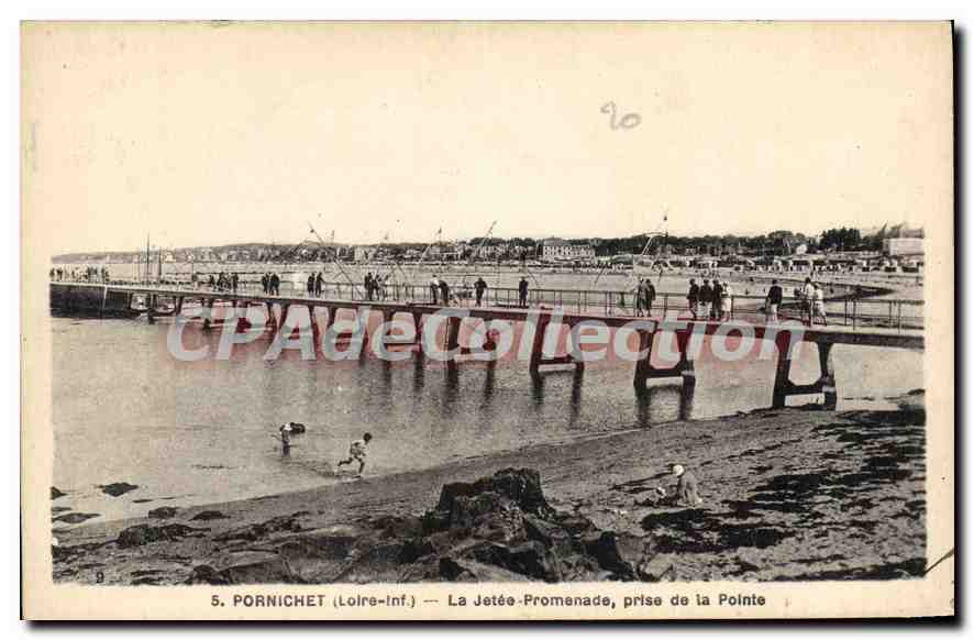 CPA Pornichet La Jetee Promenade Prise De La Pointe