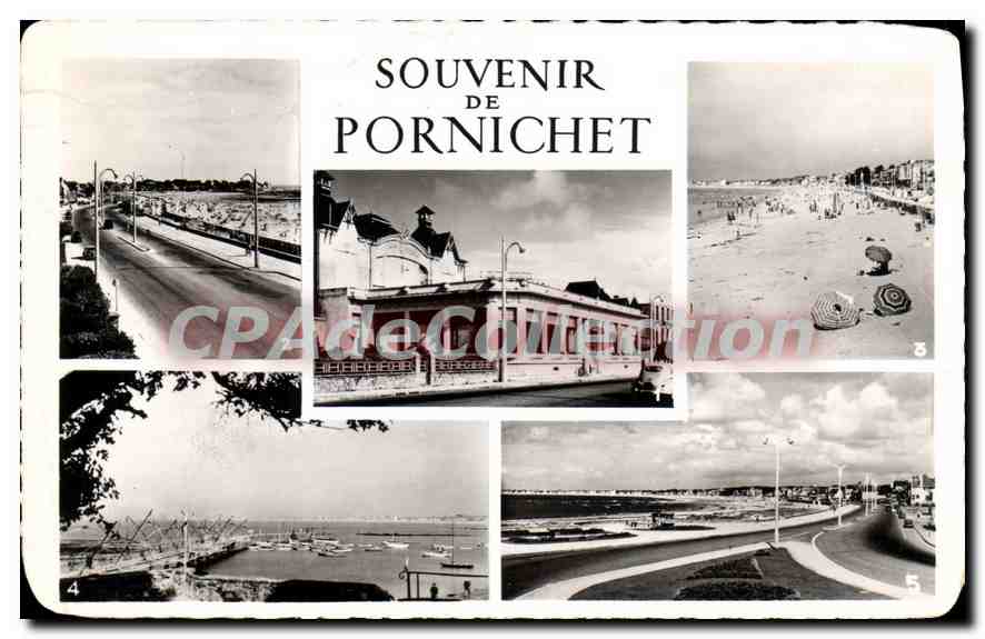 CPA Pornichet souvenir casino remblai plage port