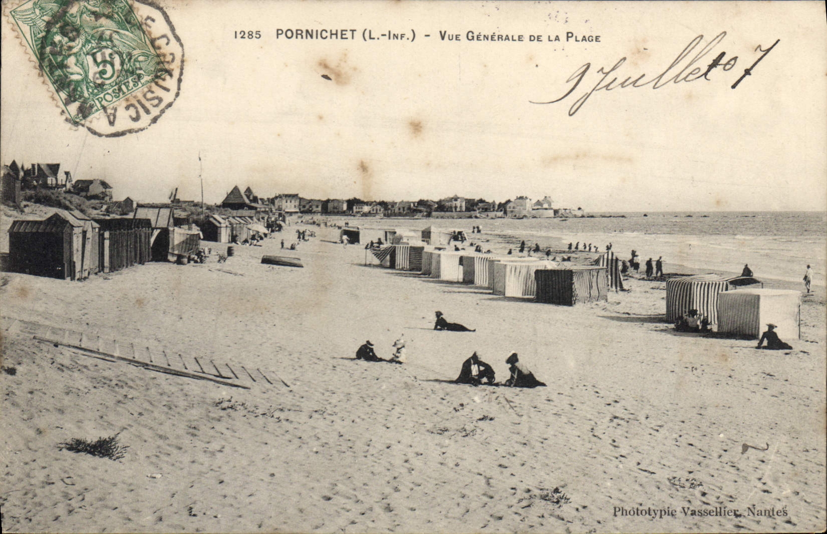 CPA Pornichet Vue Generale De La Plage