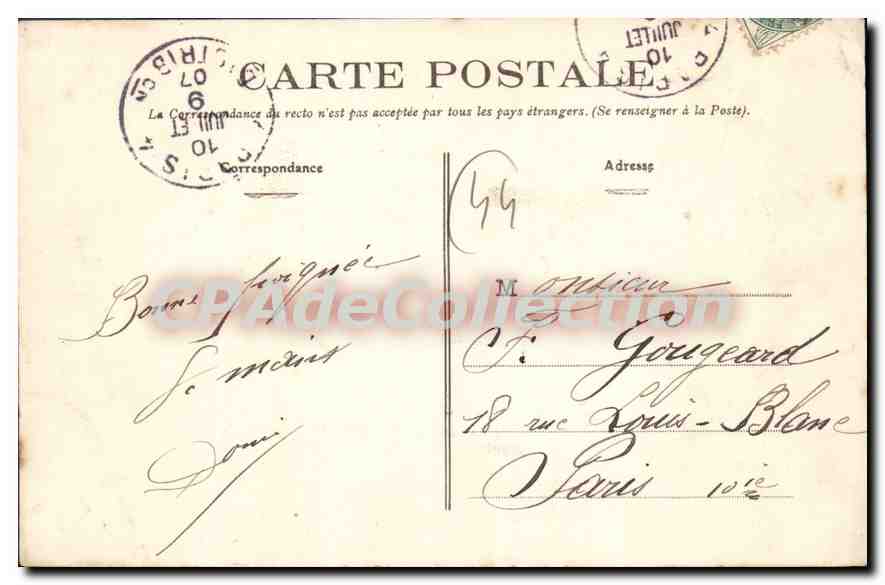 CPA Pornichet Vue Generale De La Plage — Rückseite