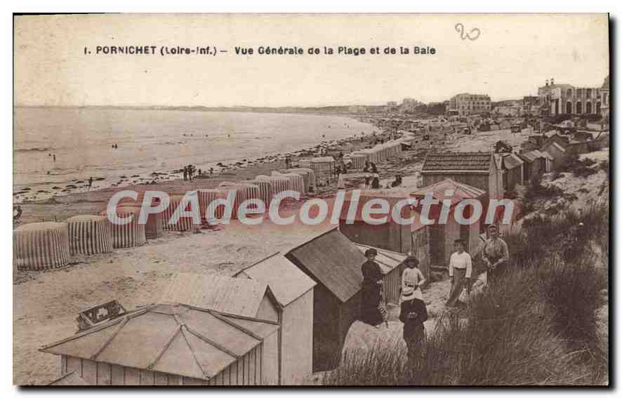 CPA Pornichet Vue Generale De La Plage et de la baie