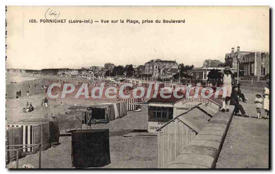 CPA Pornichet Vue Sur La Plage Prise Du Boulevard