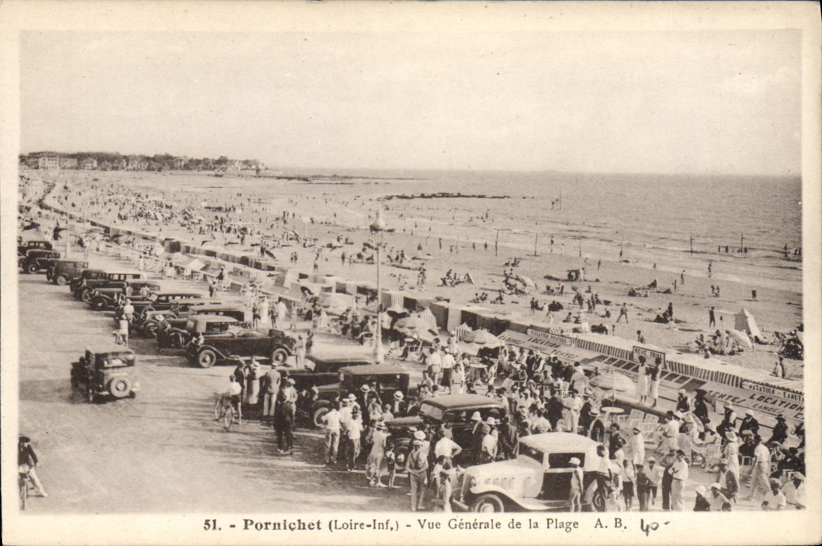 CPA Pornichet Vue Generale De La Plage