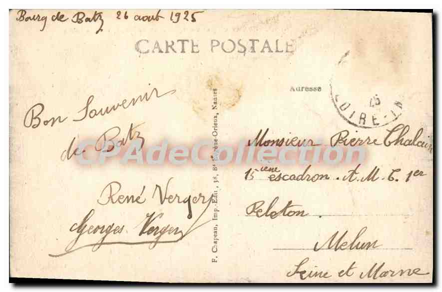 CPA Pornichet Coin De Plage Vers La Baule — Verso