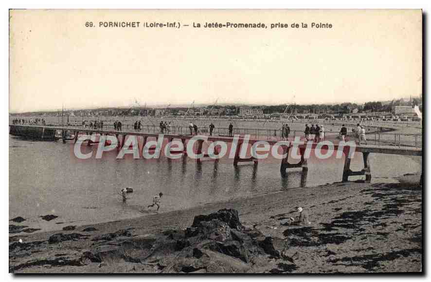 CPA Pornichet La Jetee Promenade Prise De La Pointe