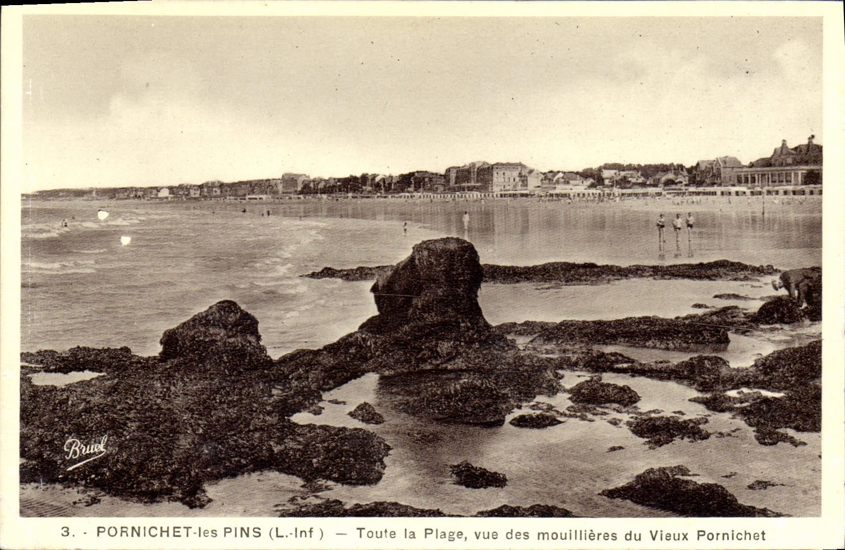 CPA Pornichet les Pins Toute La Plage Vue Des Mouillieres Du Vieux Pornichet