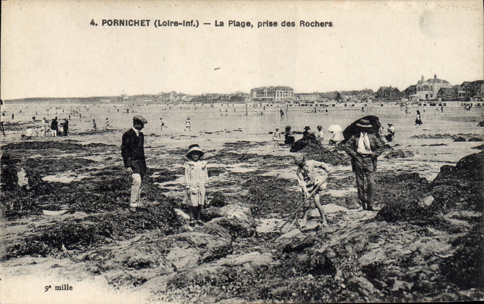 CPA Pornichet La Plage Prise Des Rochers