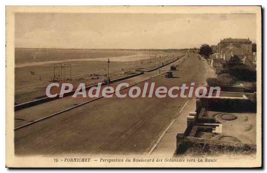 CPA Pornichet Perspective Du Boulevard Des Oceanides vers la Baule