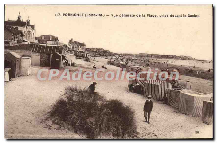 CPA Pornichet Vue Generale De La Plage