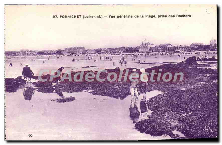 CPA Pornichet Vue Generale De La Plage Prise Des Rochers