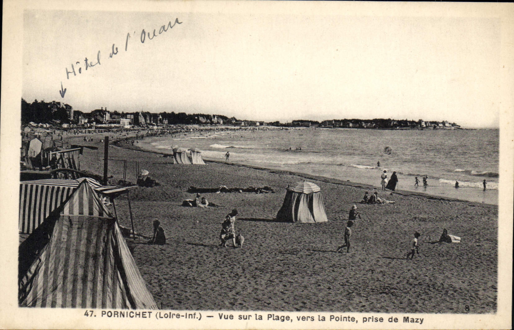CPA Pornichet Vue Sur La Plage Vers La Pointe Prise De Mazy