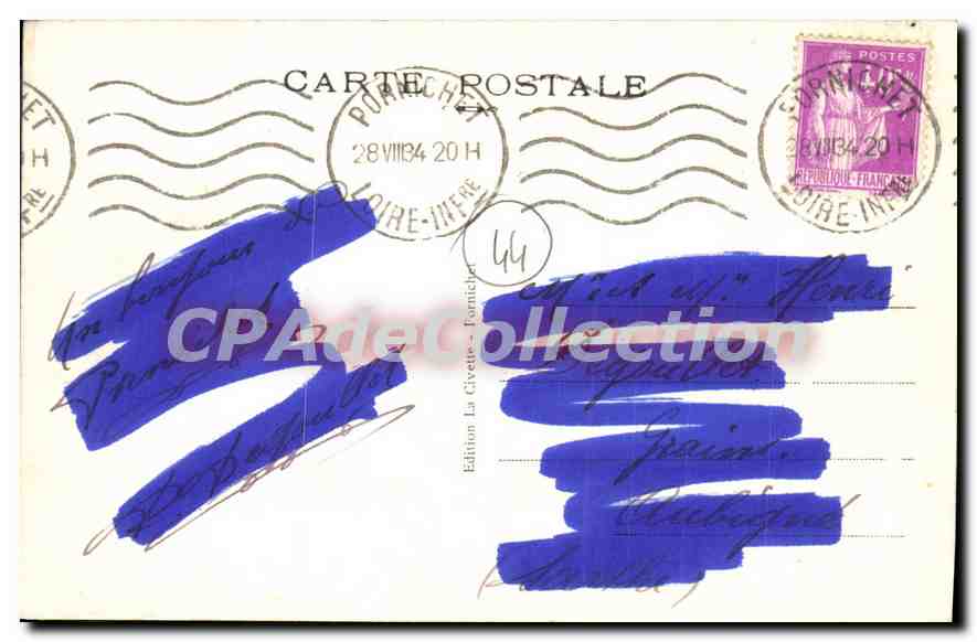 CPA Pornichet Les Pins La Plage — Rückseite