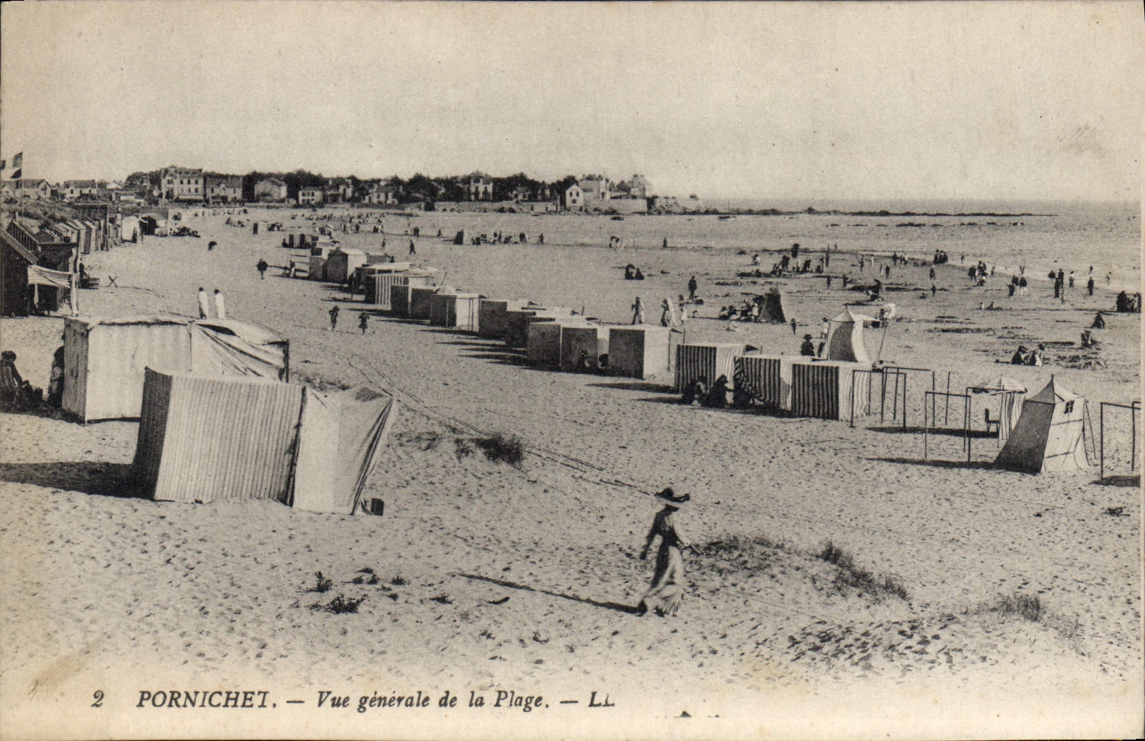 CPA Pornichet Vue Generale De La Plage