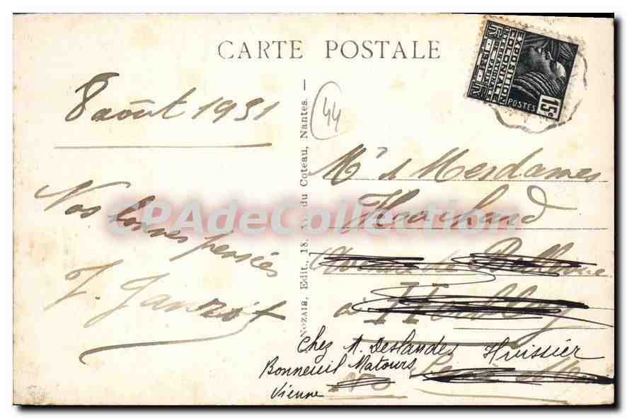 CPA Pornichet Lensemble De La Plage Vue De La Pointe — Rückseite