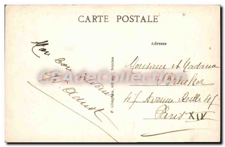 CPA Pornichet A Bonne Source La Plage Du Château — Rückseite
