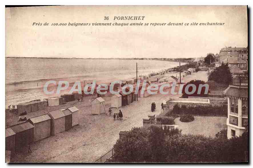 CPA Pornichet 100 000 Baigneurs Viennent Chaque Annee Se Reposer