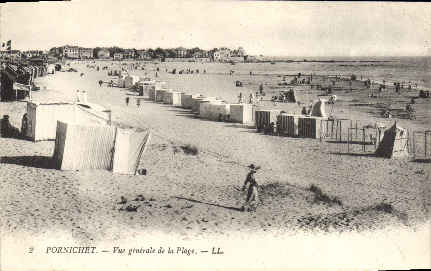 CPA Pornichet Vue Generale De La Plage