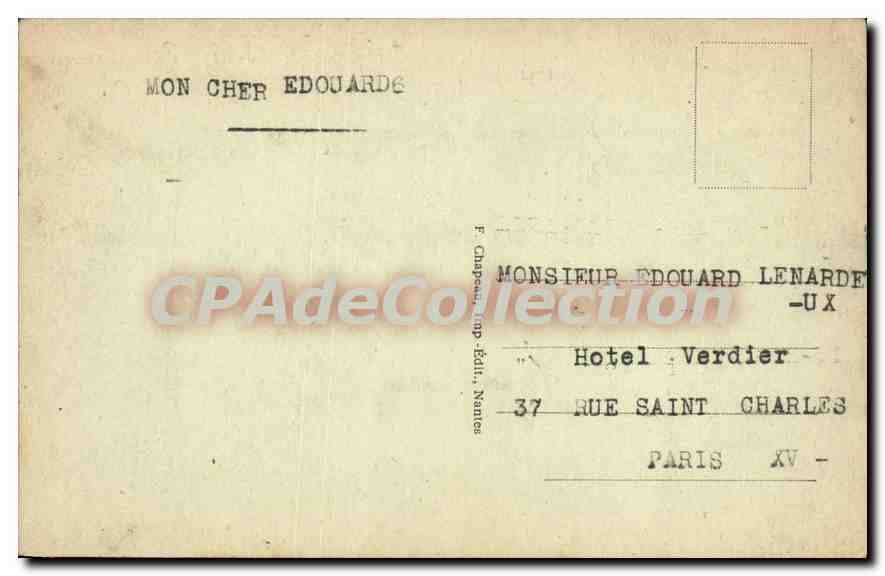 CPA Pornichet Devant Le Kursaal — Rückseite