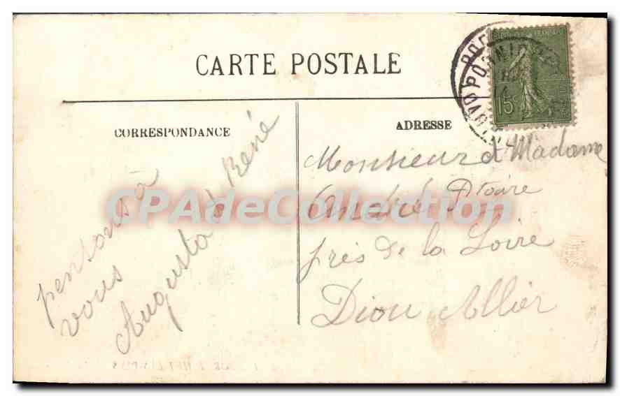 CPA Pornichet Les Pins La Plage — Rückseite