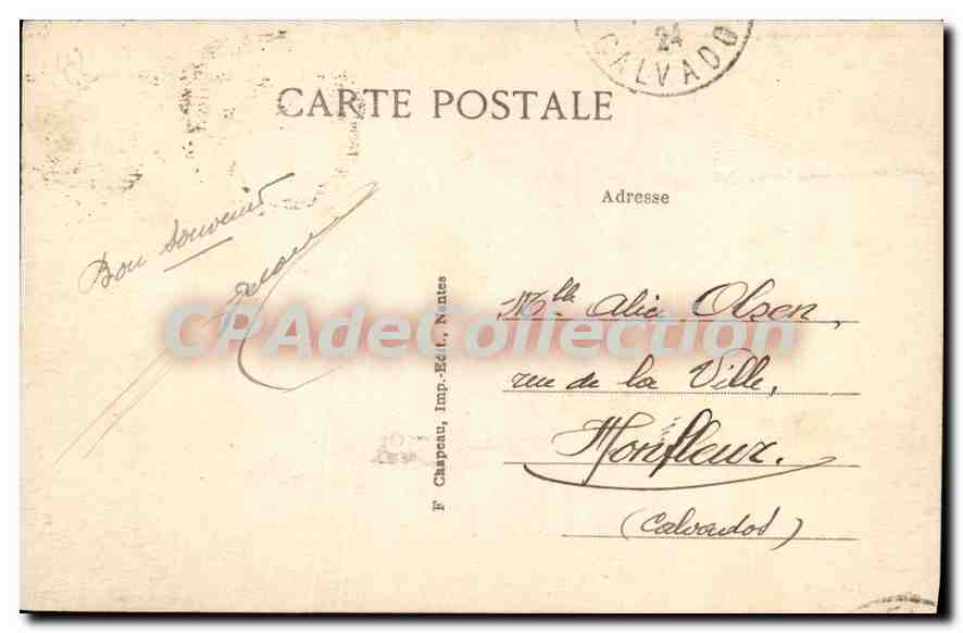 CPA Pornichet Entree Du Bois d'amour — Rückseite