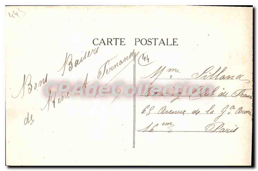 CPA Pornichet La Plage Prise Des Dunes — Rückseite
