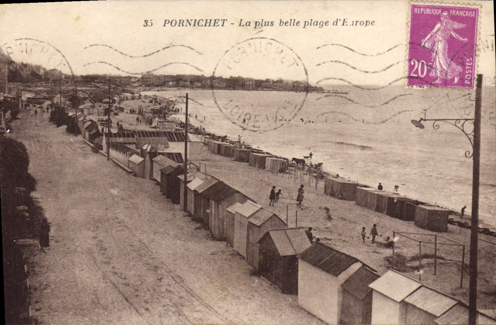 CPA Pornichet La Plus Belle Plage D'Europe