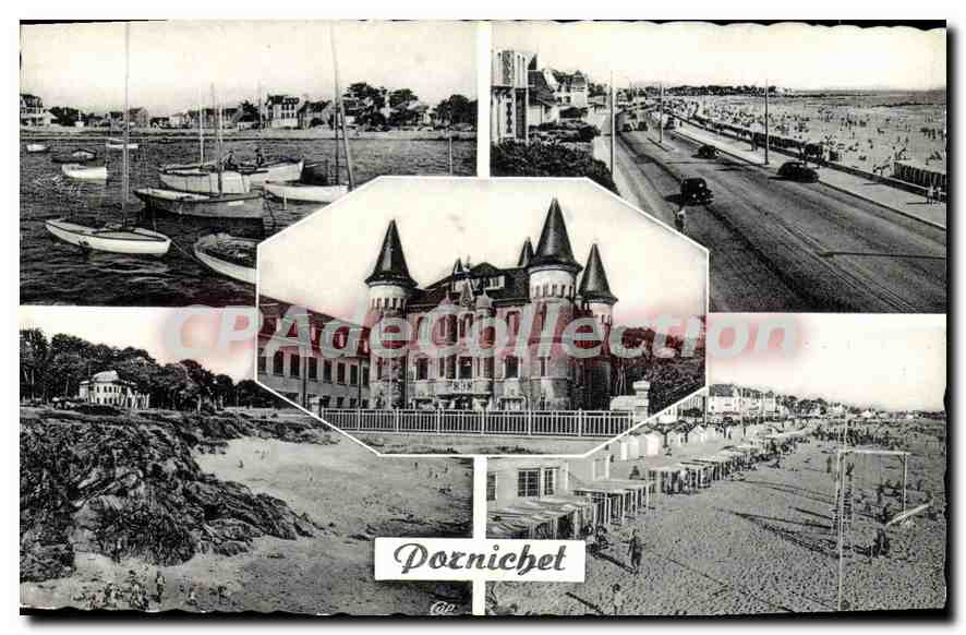 CPA Pornichet Le Port La Promenade Le Château plage