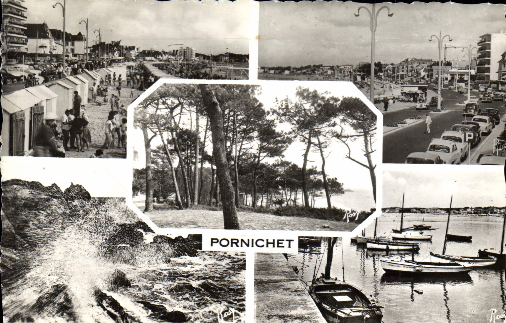 CPA Pornichet La Plage Les Boulevards Les Pins port