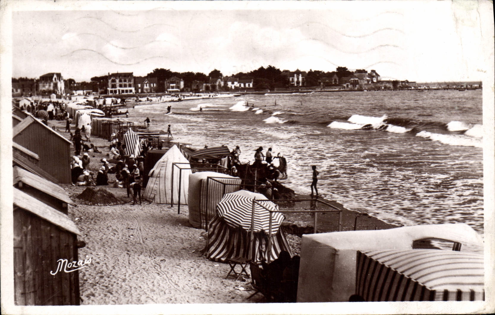 CPA Pornichet La Plage Un Jour De grande marée