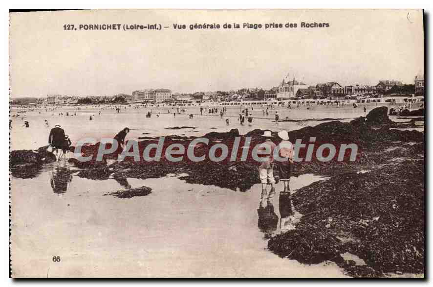 CPA Pornichet Vue Generale De La Plage Prise Des Rochers
