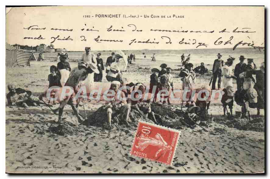 CPA Pornichet Un Coin De La Plage