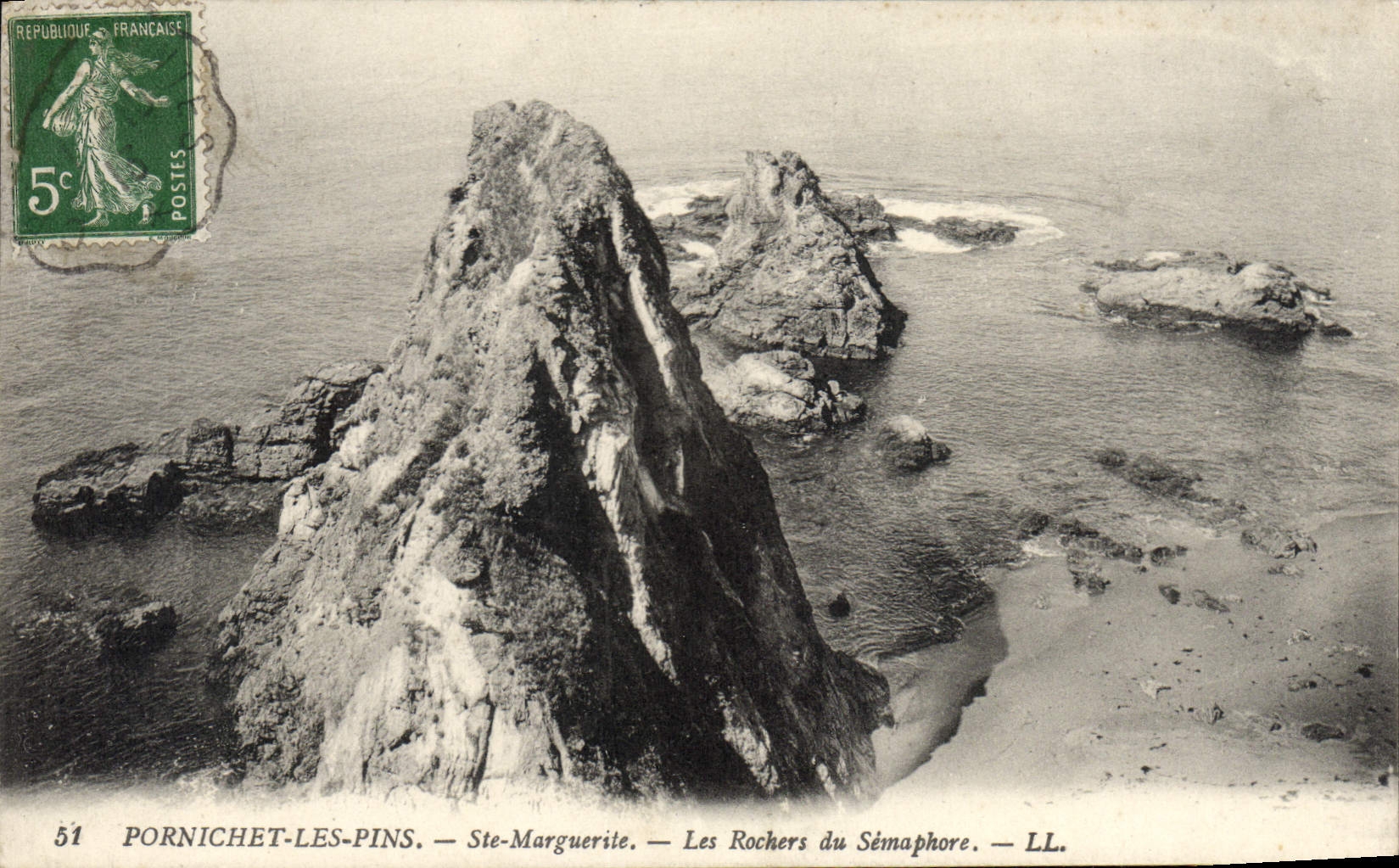 CPA Pornichet Les Pins Ste Marguerite Les Rochers Du Semaphore