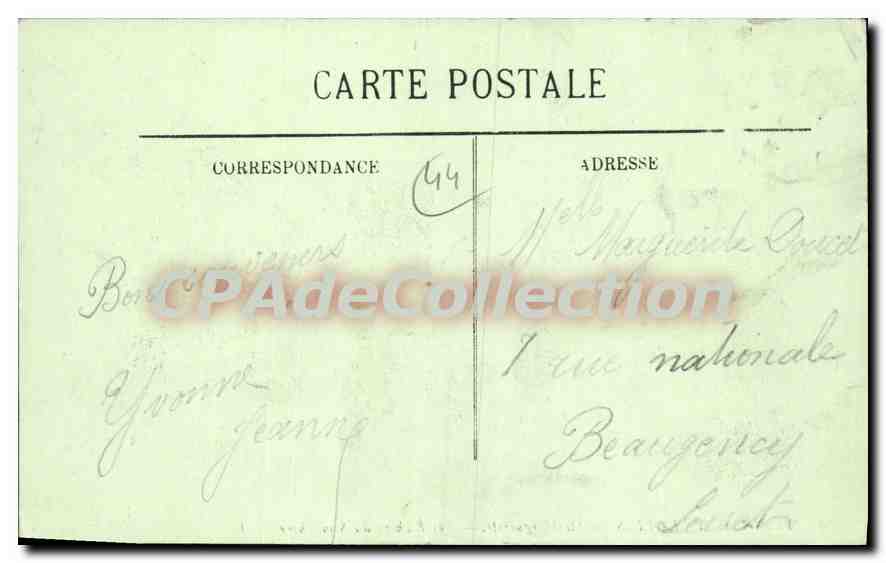 CPA Pornichet Les Pins Ste Marguerite Les Rochers Du Semaphore — Rückseite