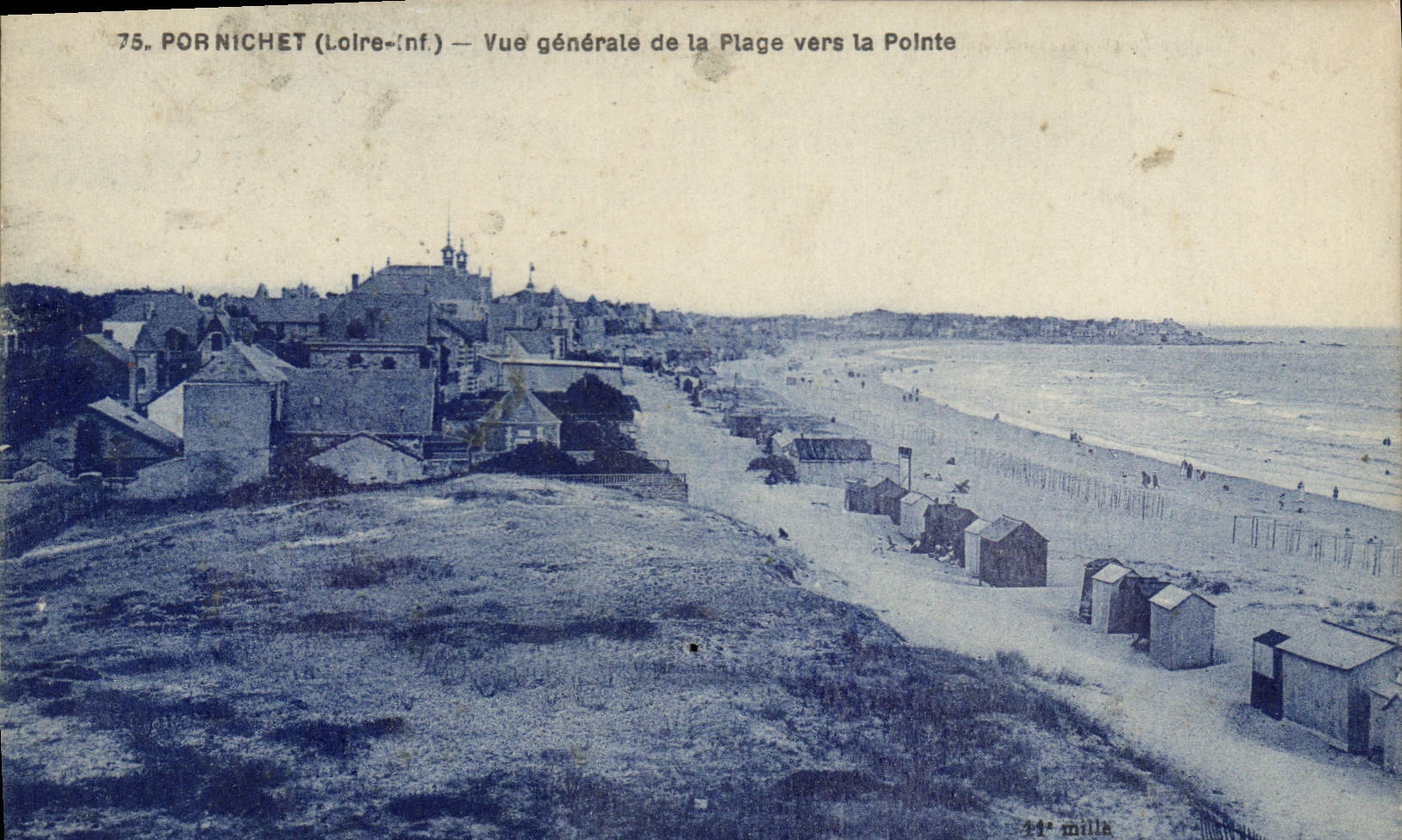 CPA Pornichet Vue Generale De La Plage Vers La Pointe