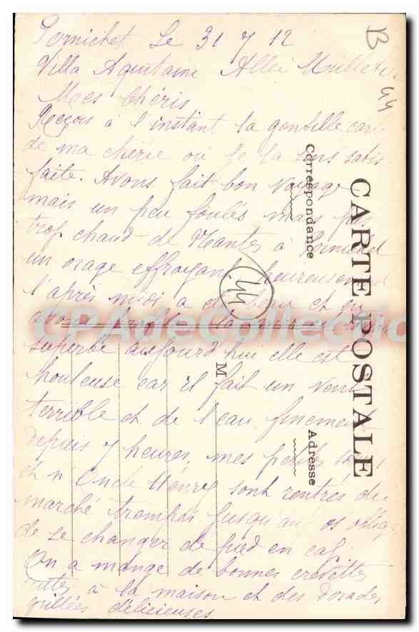 CPA Pornichet Vue Generale De La Plage — Rückseite