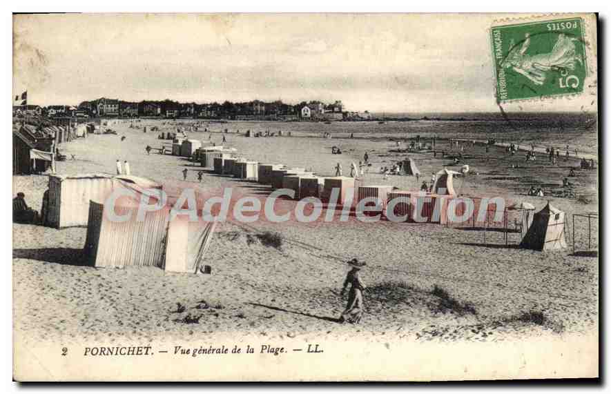 CPA Pornichet Vue Generale De La Plage