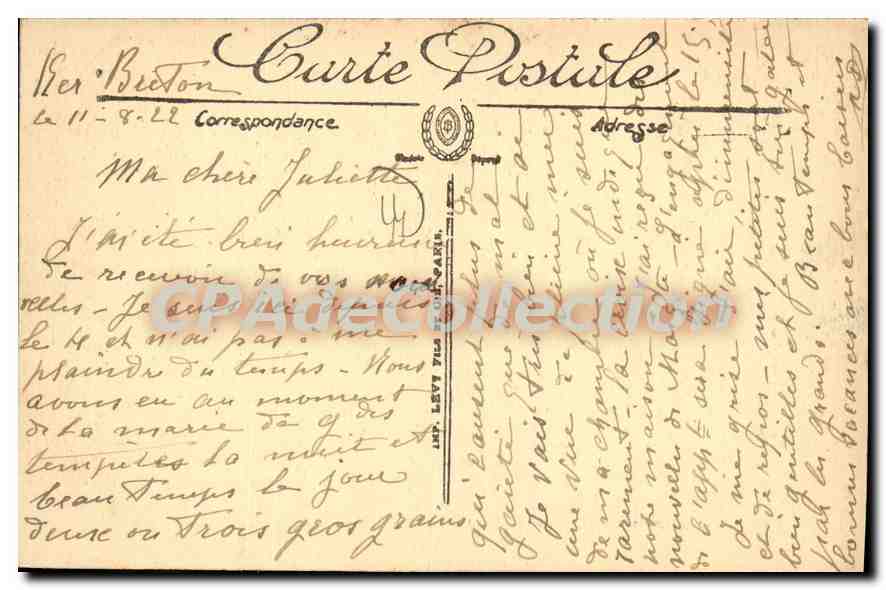 CPA Pornichet Les Rochers De La Pointe Et Les Villas — Rückseite