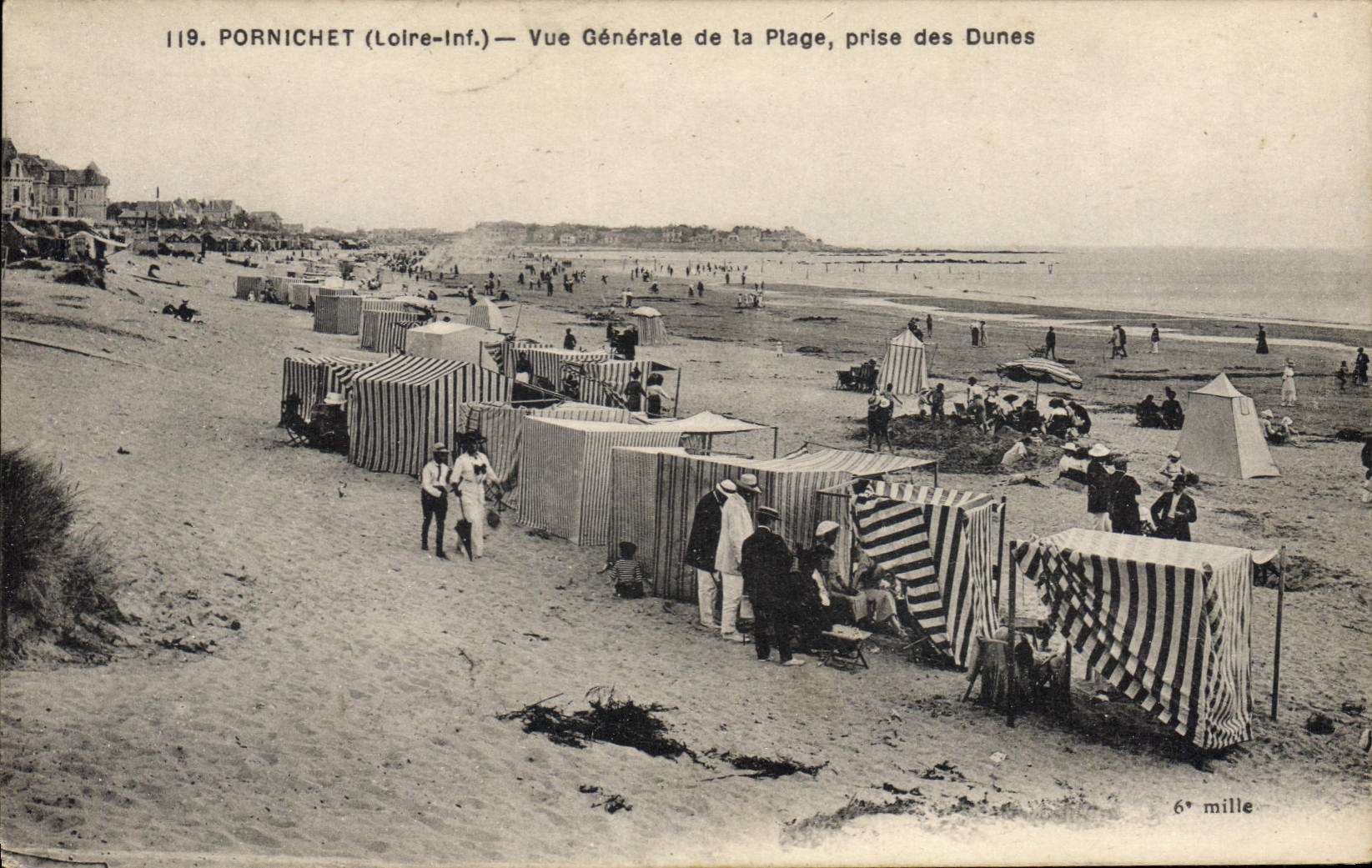 CPA Pornichet Vue Generale De La Plage Prise Des Dunes