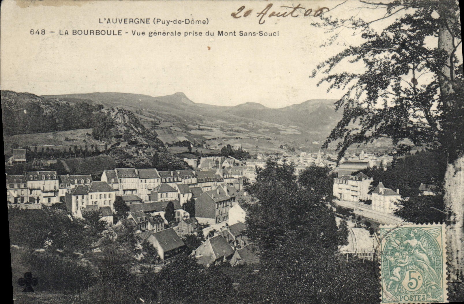 La Bourboule (Puy-de-Dôme) — Vue générale prise du Mont Sans-Souci — éditeur anonyme, n° 648