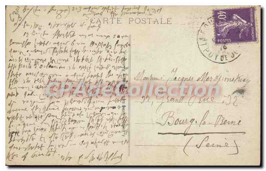 La Bourboule — Hôtel de Ville et Hôtel des Iles Britanniques — g.d'o. - 1406 — Reverso