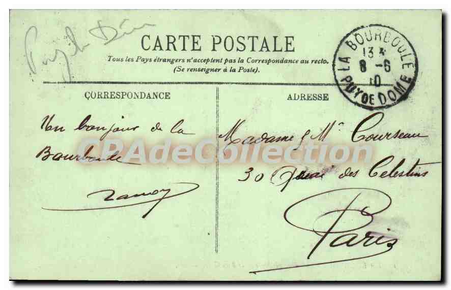 La Bourboule — Vue générale et le Puy Gros — LL. n°10 — Reverso
