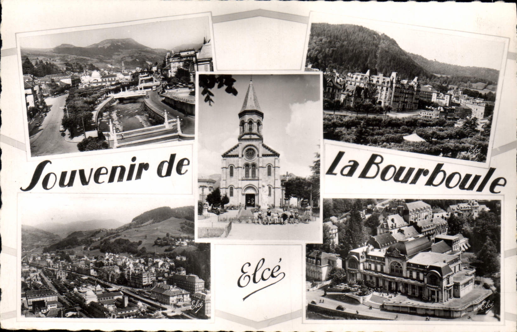 La Bourboule — vue générale, église, hôtels, casino — éditeur Elcé