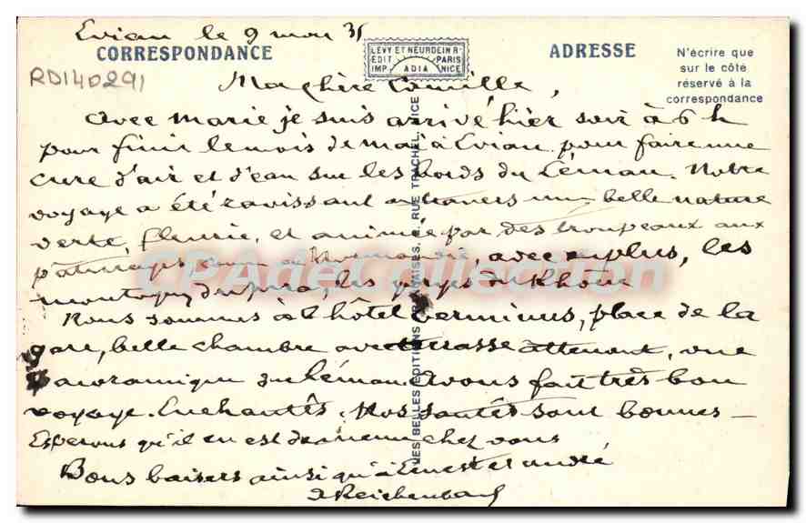 ÉVIAN-LES-BAINS — Vue de la Jetée — LL — Adia — Reverso