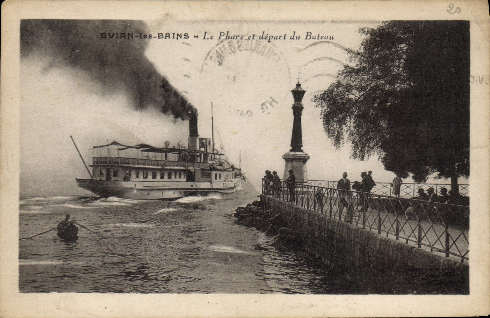 Évian-les-Bains — Le Phare et départ du Bateau — Éditeur non identifié, n° de série 20
