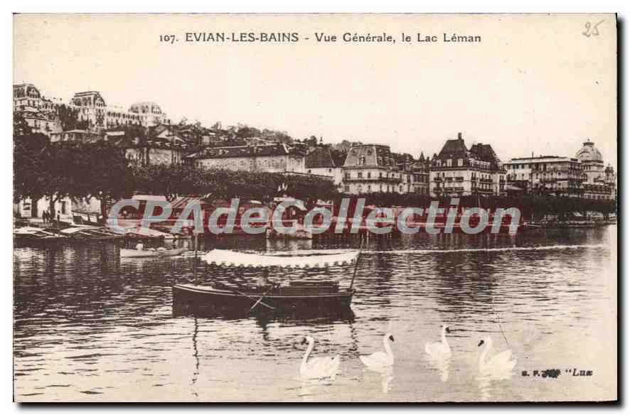 EVIAN-LES-BAINS - Vue Générale, le Lac Léman — s. F. P. 'Luce' n°107