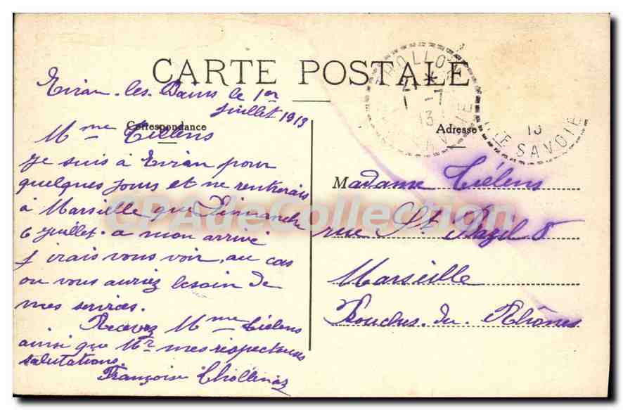 Evian-les-Bains — Vue générale — Collection Source Cachas n°63 — Reverso