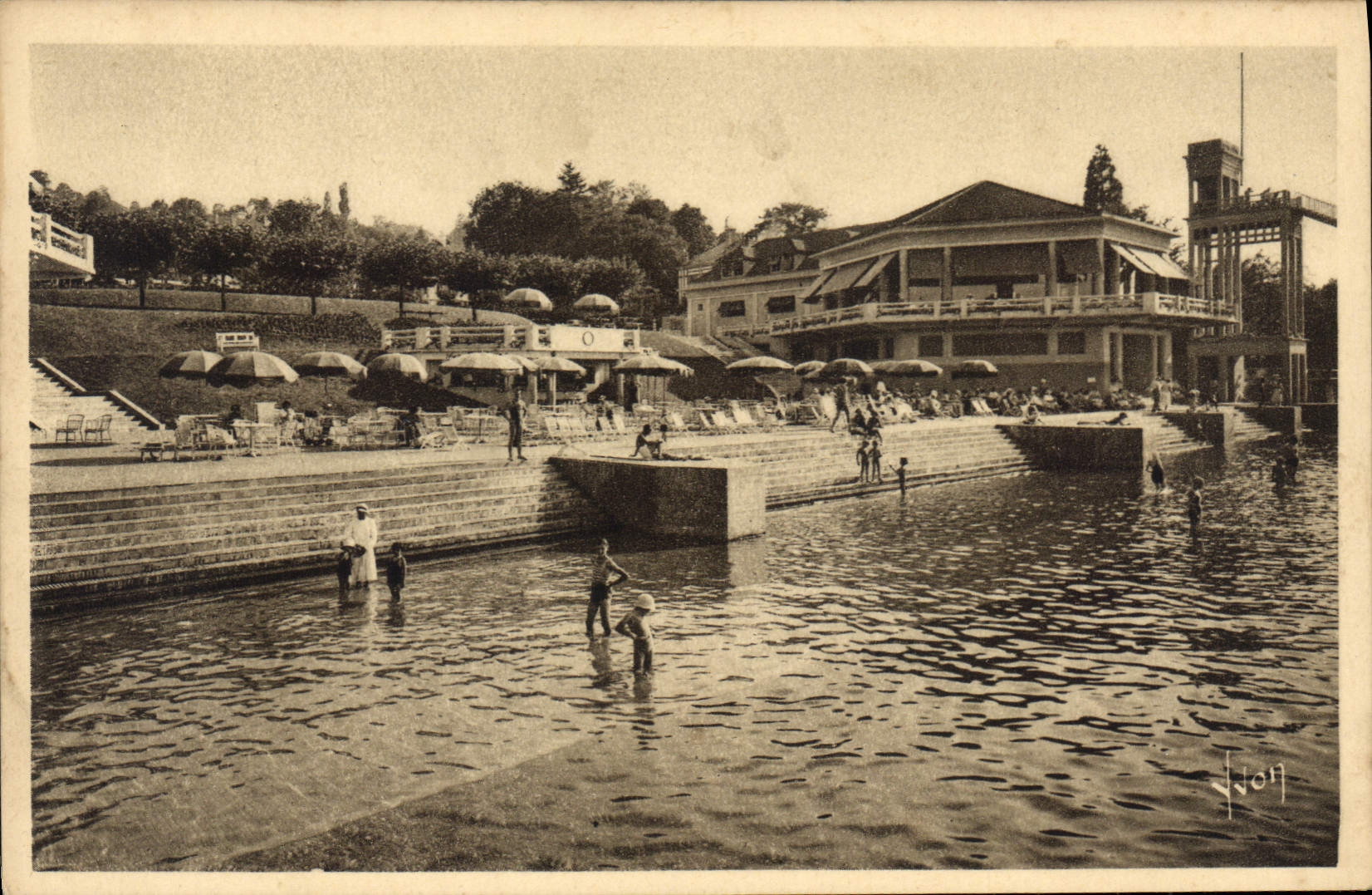 Évian-les-Bains — La plage — Éditions d'Art Yvon