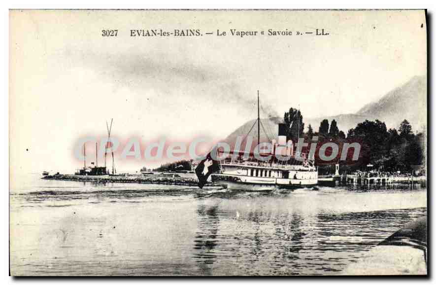 Évian-les-Bains — Le Vapeur « Savoie » — LL. — N° 3027